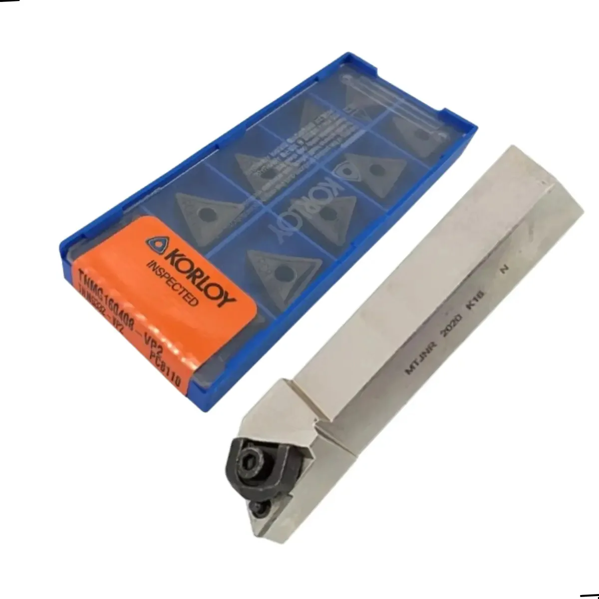 Kit Suporte Externo 20x20 + 10 Pastilhas TNMG 160408 Korloy